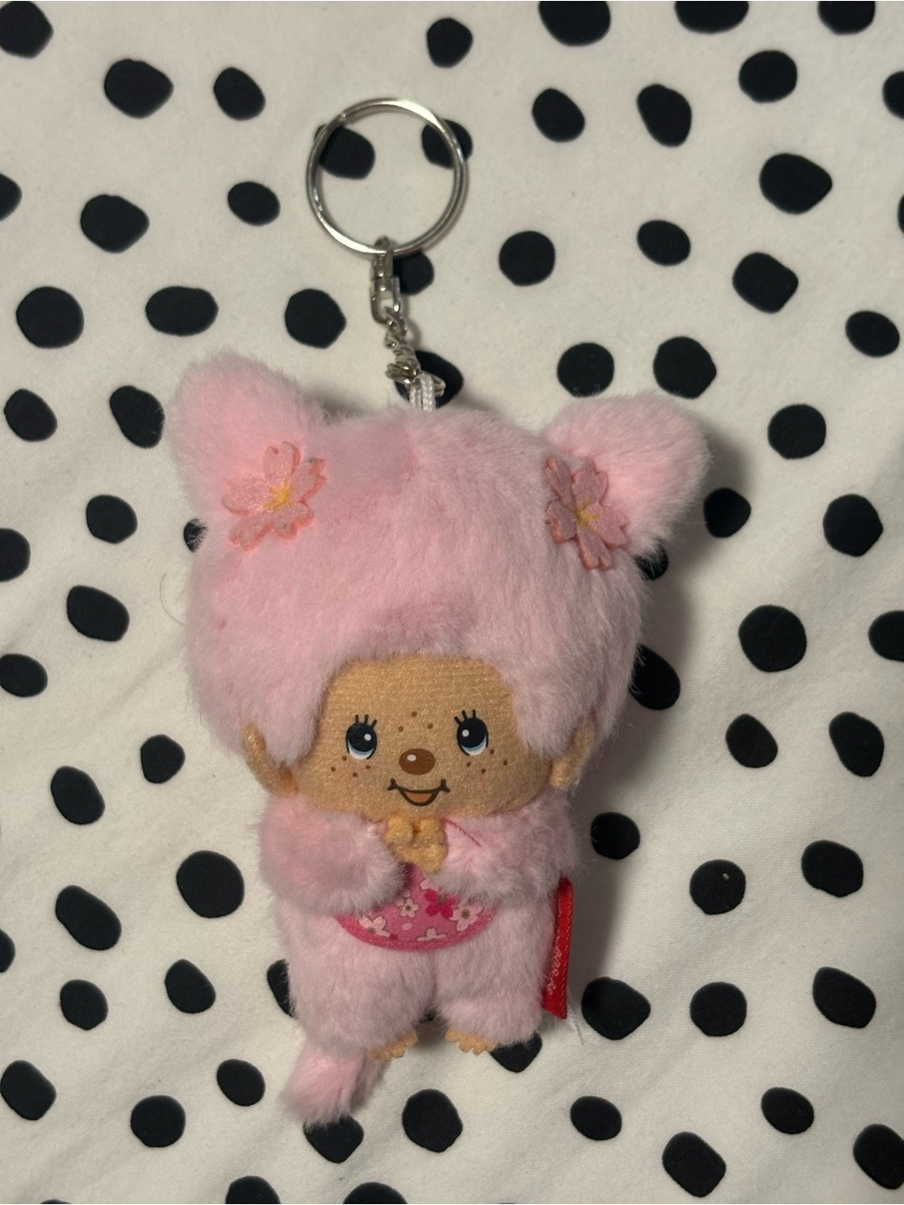 Pink Monchhichi Plush Charm